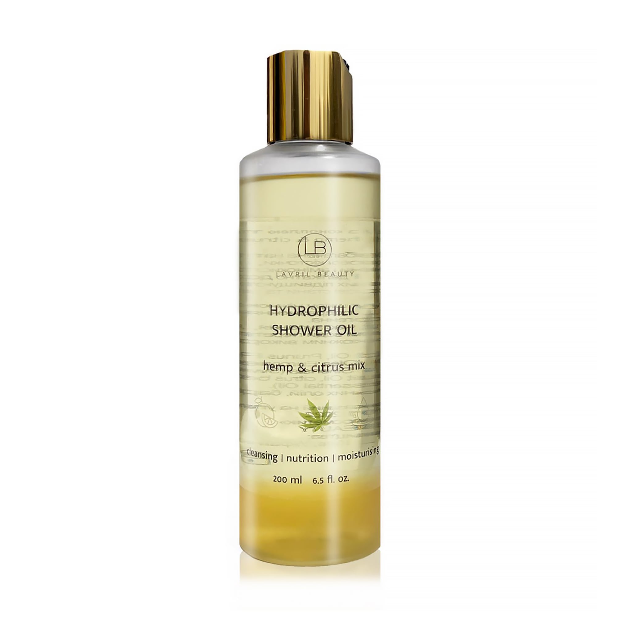 Гідрофільна олія для душу LAVRIL BEAUTY Hydrophilic Shower Oil з коноплею та цитрусовими, 200 мл